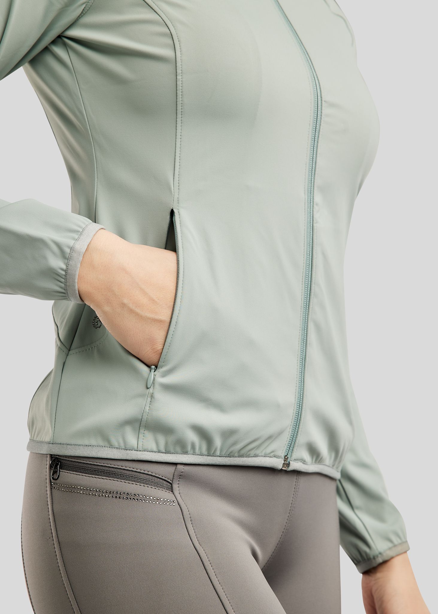 MoPearl Jacket w. Pintucks and Gun Metal Crystals - Turin