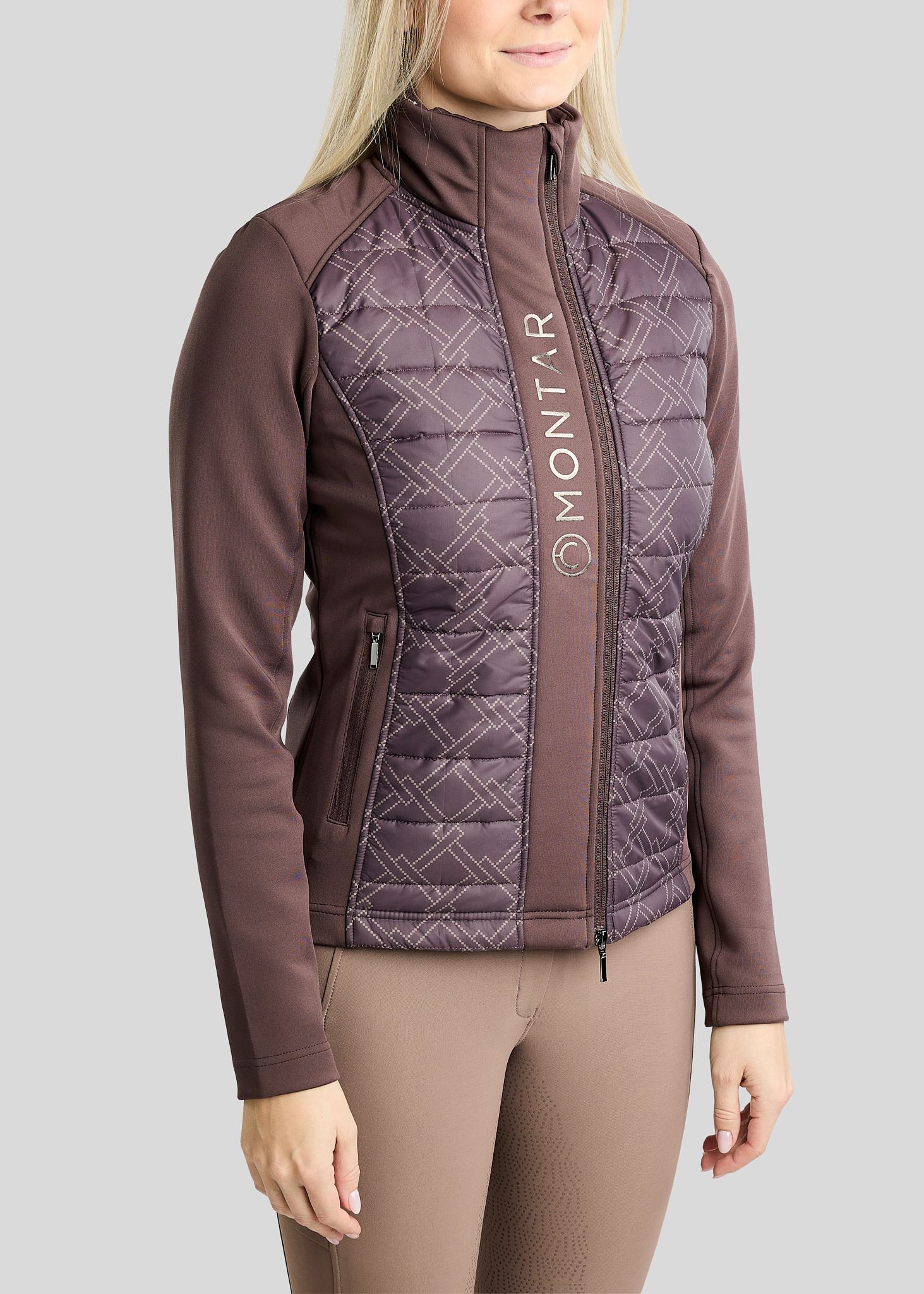 MoLeia Hybrid Jacket w. Lumber Check Print - Black Peony 