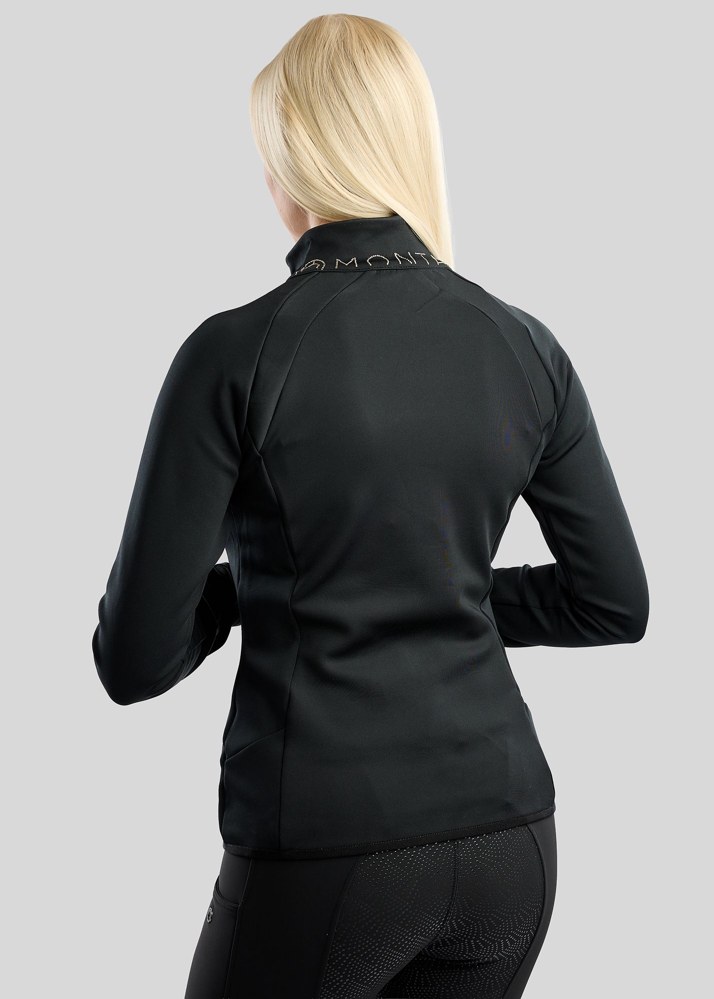 MoEverline Full Zip Jacket w. Golden Quartz Crystals - Black 