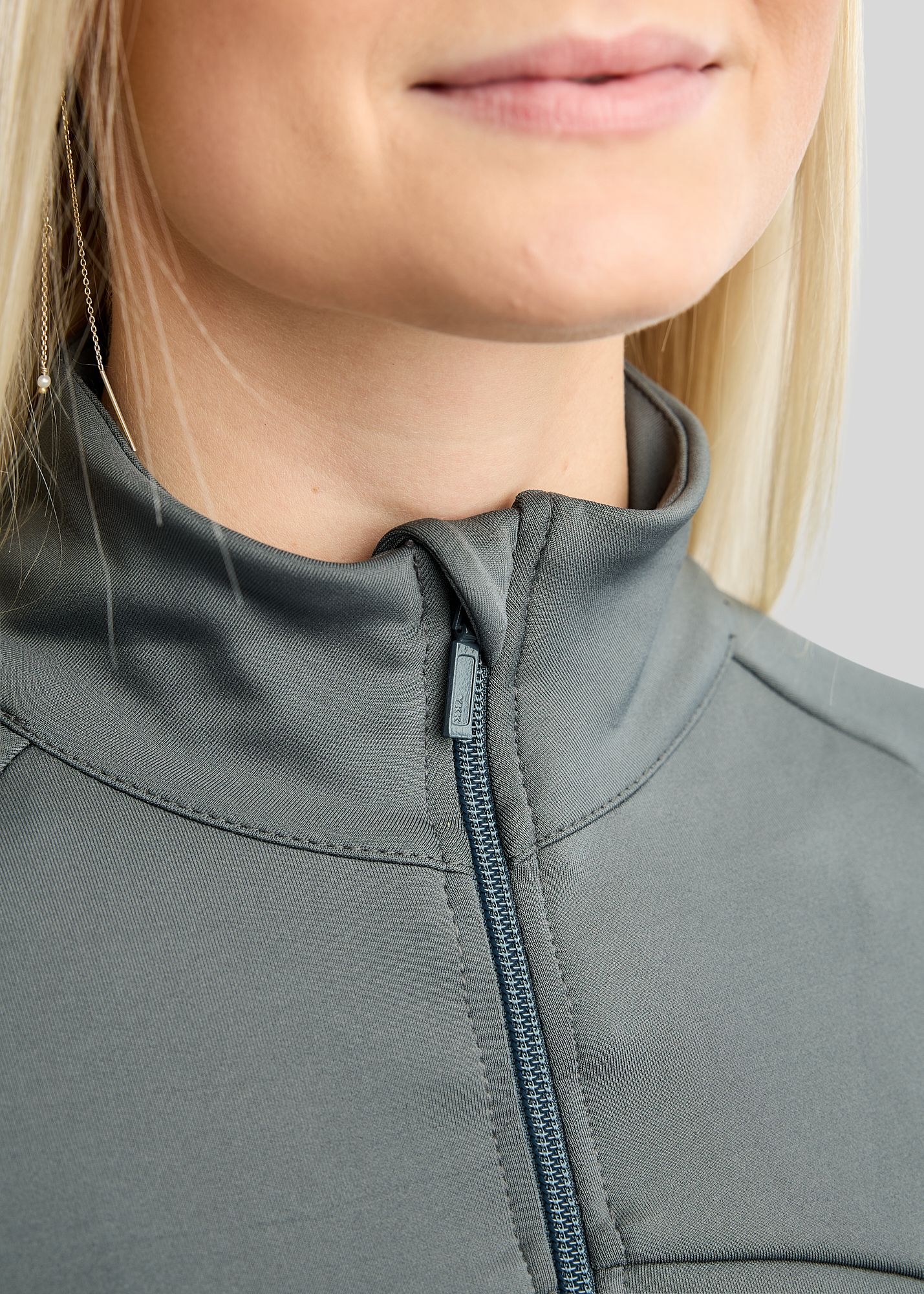 MoEverline Full Zip Jacket w. Golden Quartz Crystals - Dark Slate 