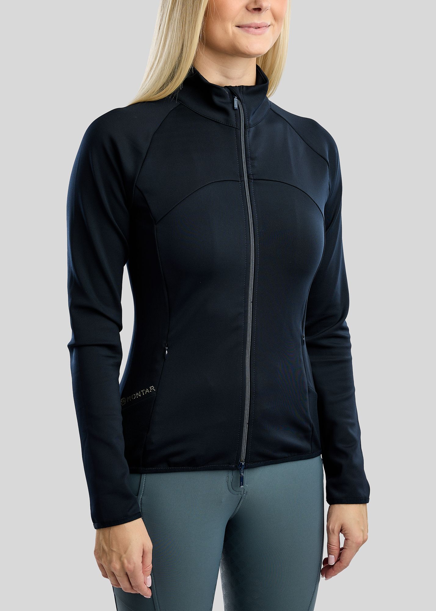 MoEverline Full Zip Jacket w. Golden Quartz Crystals - Navy 