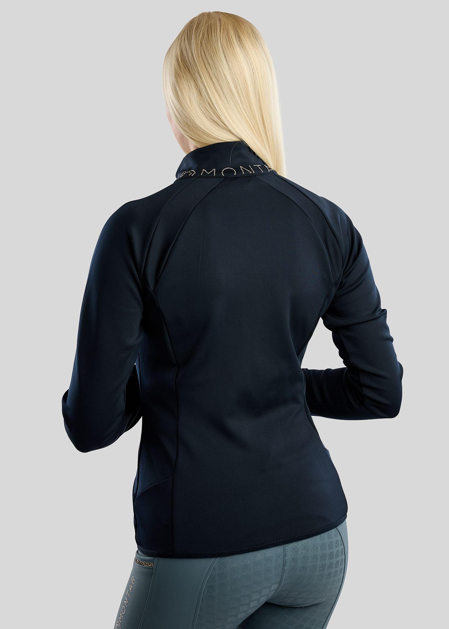MoEverline Full Zip Jacket w. Golden Quartz Crystals - Navy 