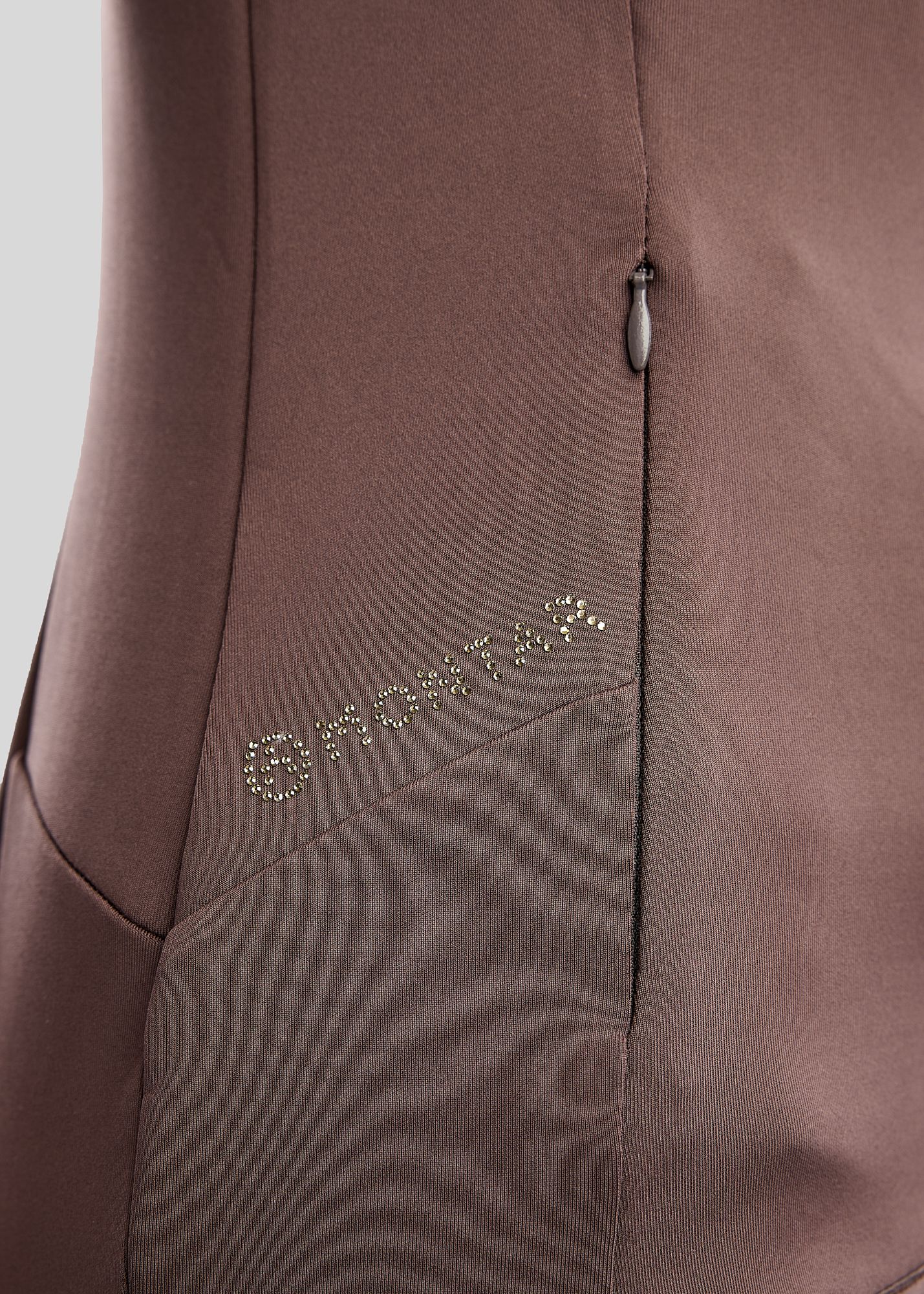 MoEverline Full Zip Jacket w. Golden Quartz Crystals - Black Peony 