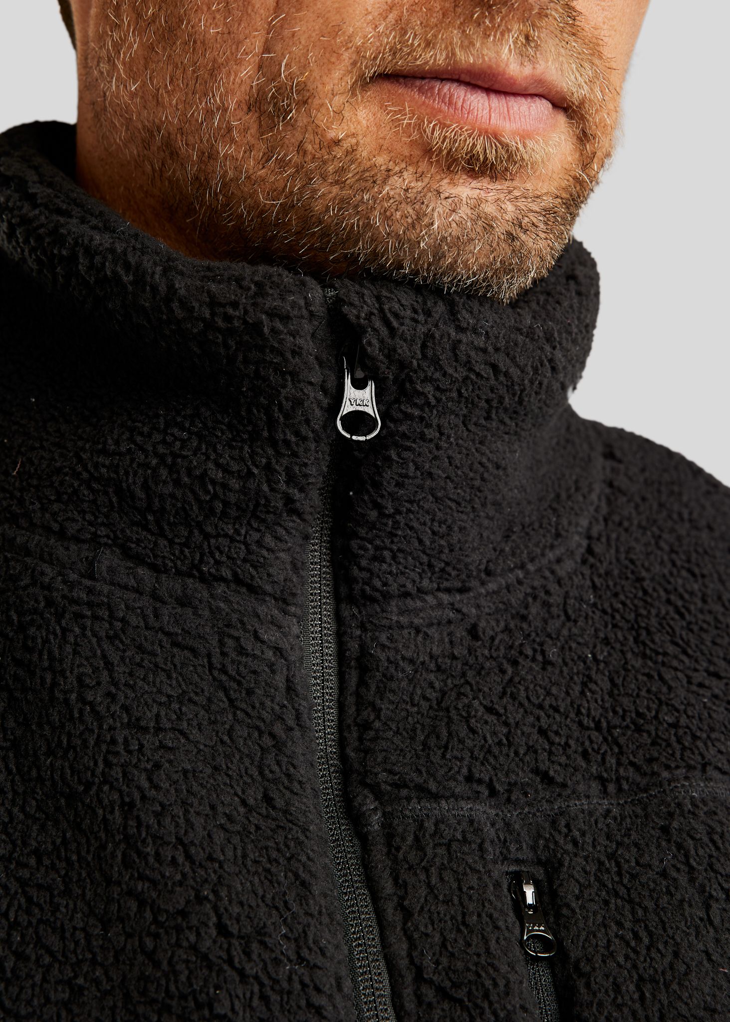 MoCharlie Herre Teddy Jakke - Sort 