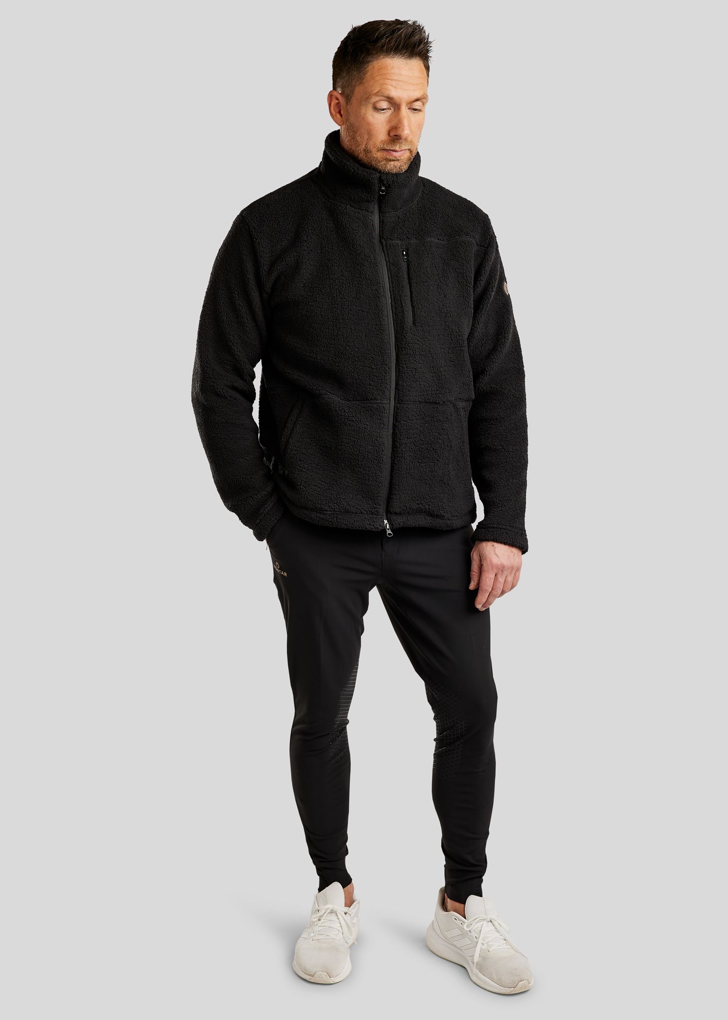 MoCharlie Herre Teddy Jakke - Sort 