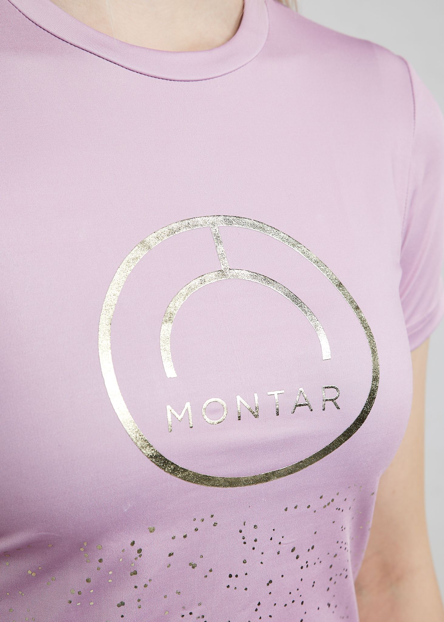 MoCille Tee w. Champagne Print - Candy Pink