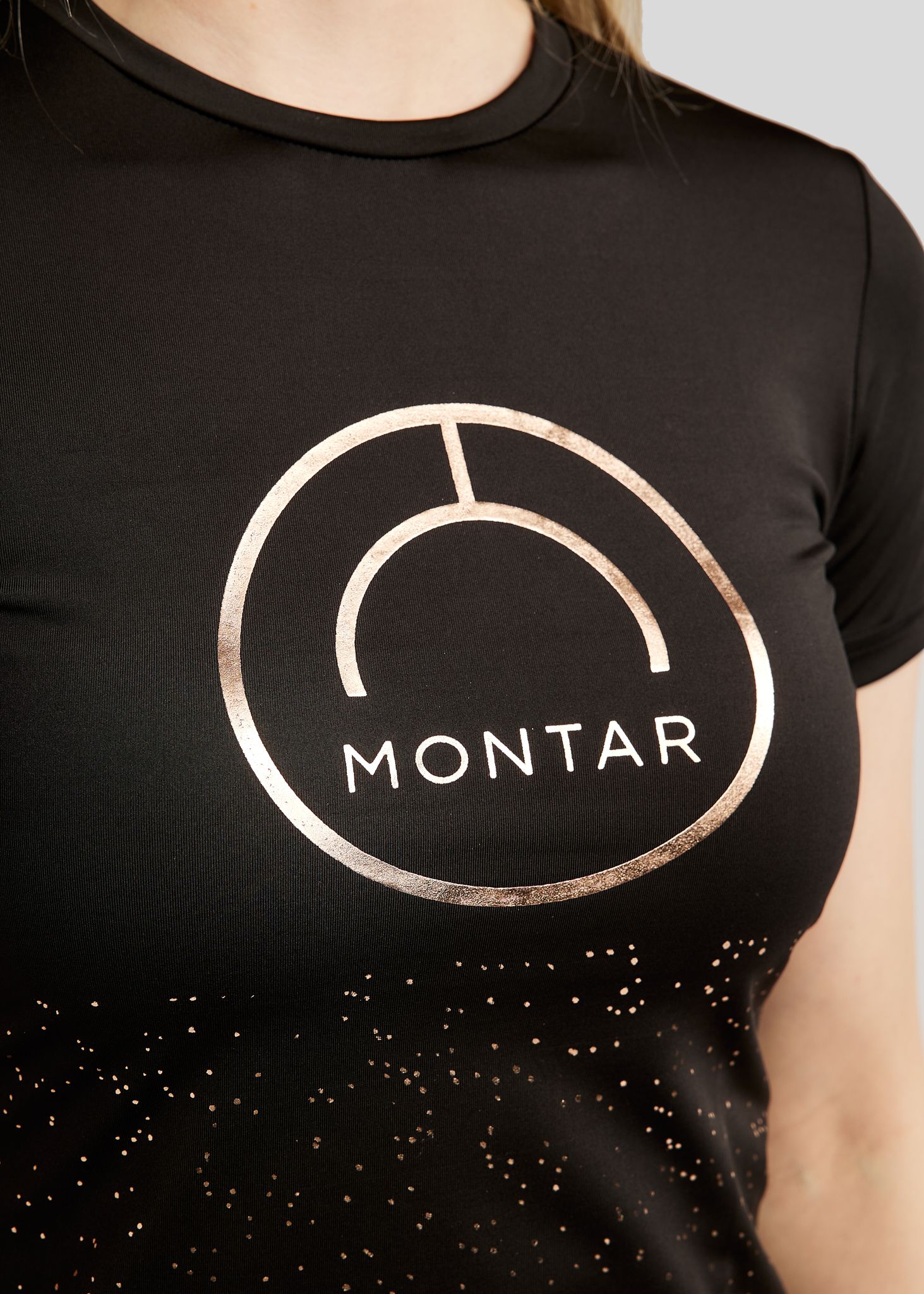 MoCille Tee w. Champagne Print - Black